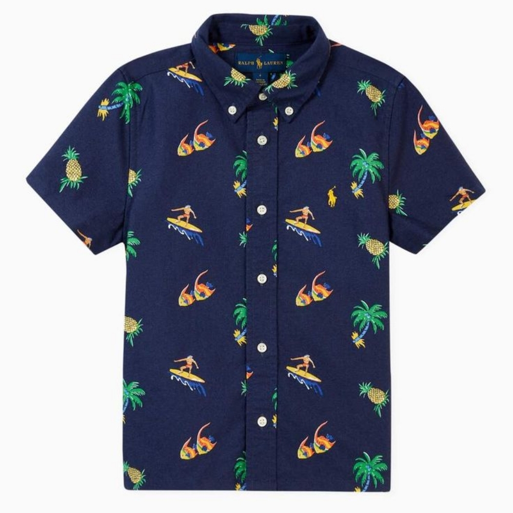 Ralph Lauren Boys Hawaiian Shirt Large 14-16